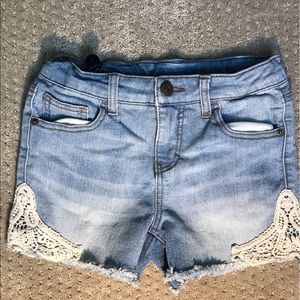 Blue with Whit Laced Shorts